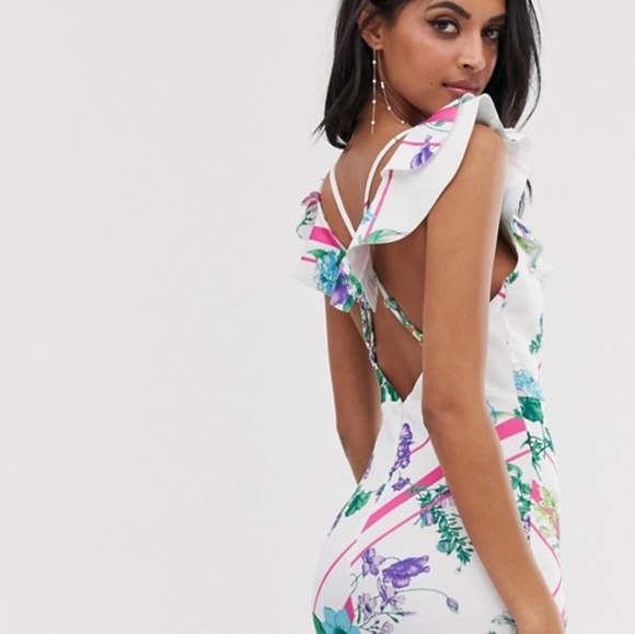 Floral Bodycon midi dress - Picture 2 of 7